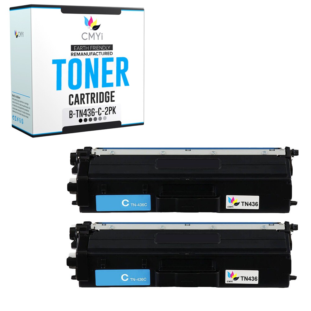 2X Compatible CMYi TN-436 Cyan Toner Cartridge fits Brother HLL8360CDW L8360CDWT