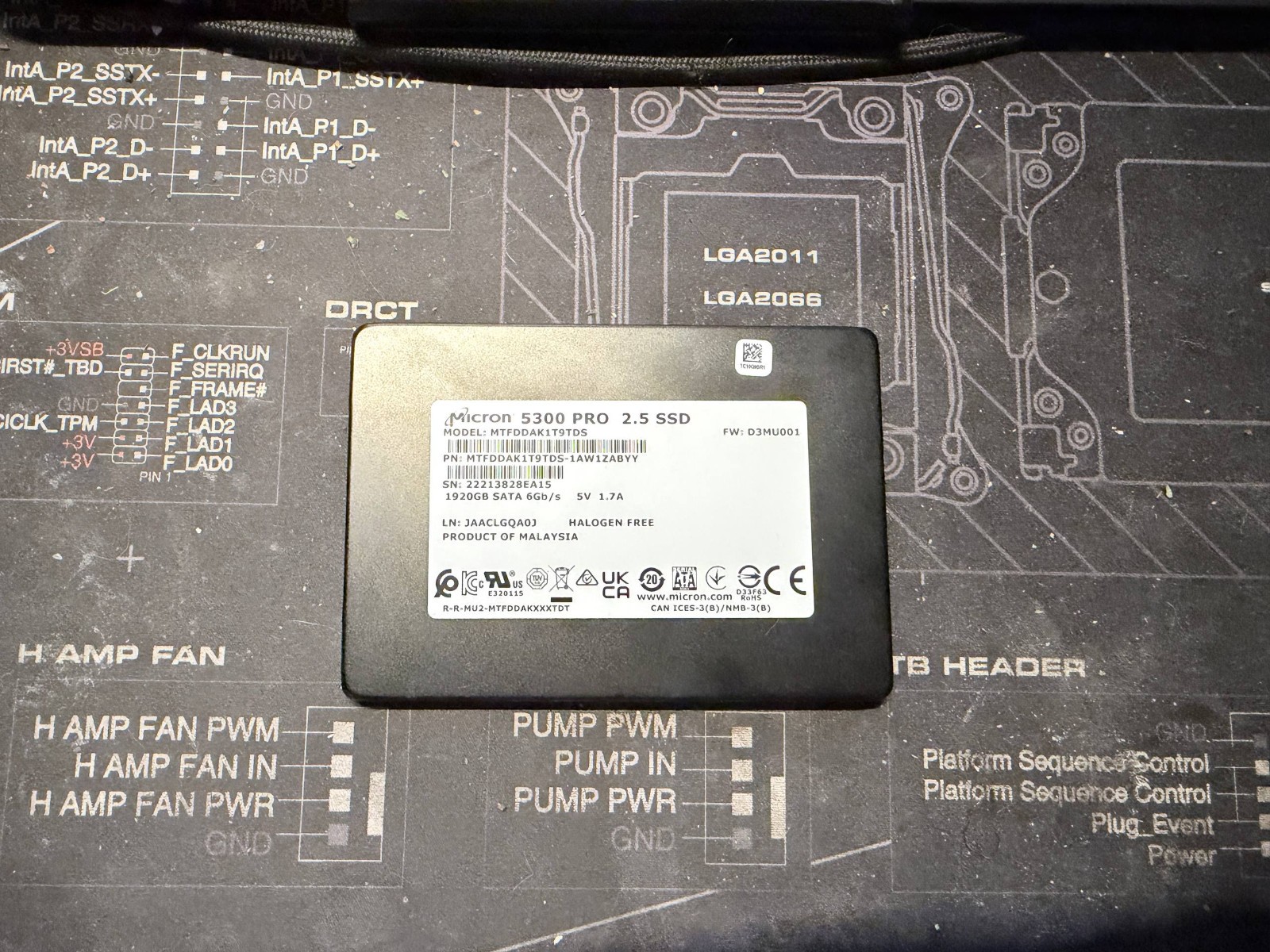 Micron 5300 PRO 1.92TB 2.5" SATA SSD MTFDDAK1T9TDS-1AW1ZABYY, 100% Health