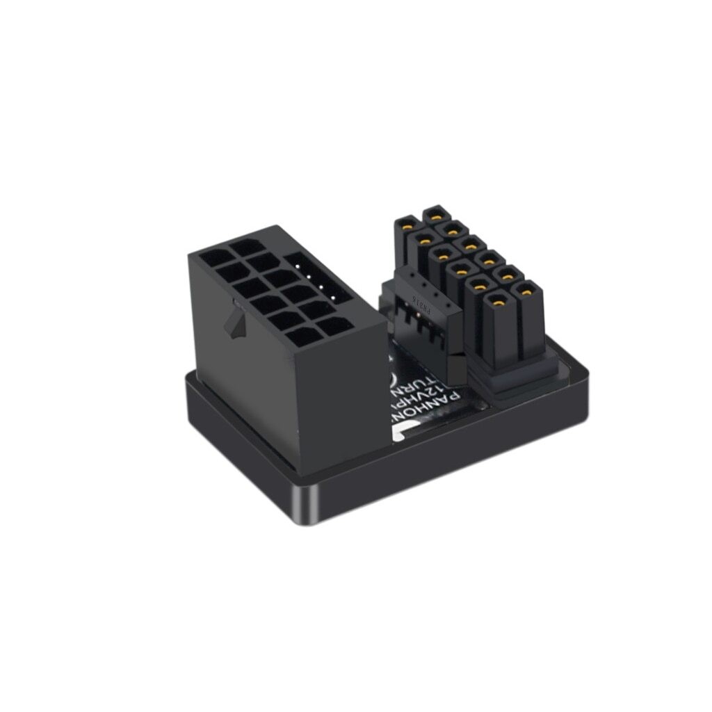 New GPU PCIe5.0 12+4 16Pin Male to Female 180° Angle Power Adapter Board 12VHPWR