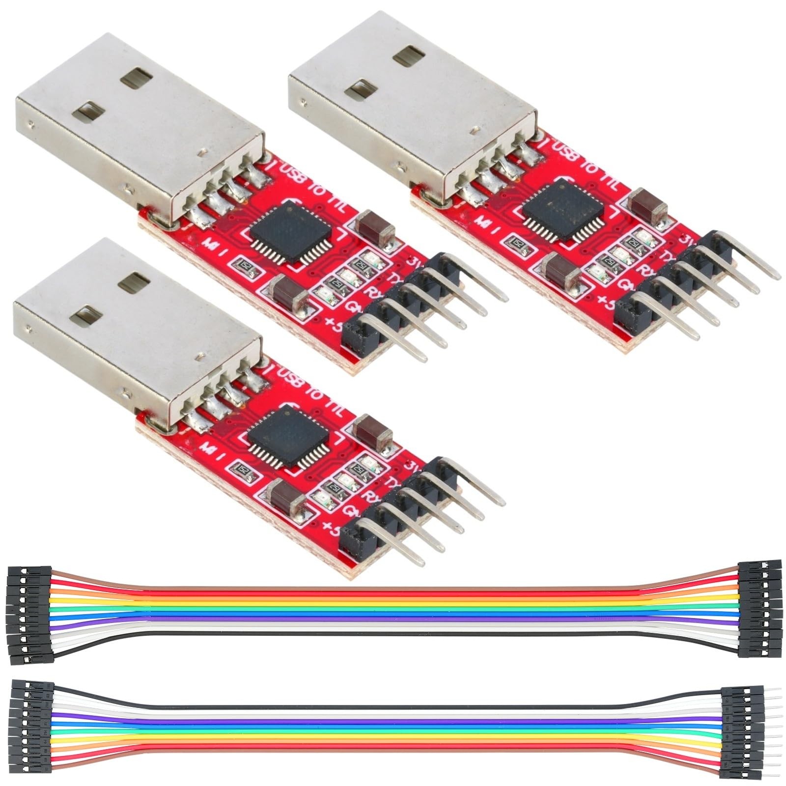 3 Pcs CP2102 2.0 USB to TTL 5PIN Serial Port Adapter Module