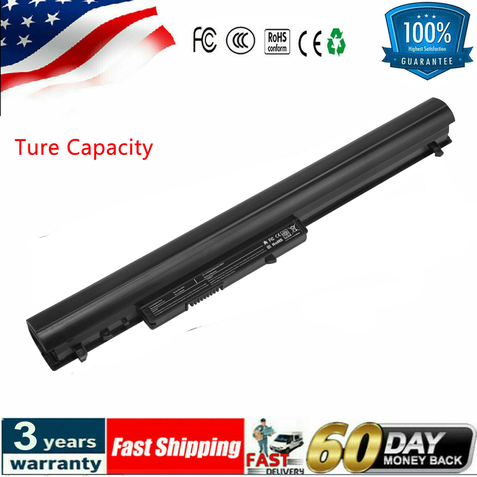 For HP Spare Battery 776622-001 728460-001 752237-001 15-1272wm Laptop LA04 LA03