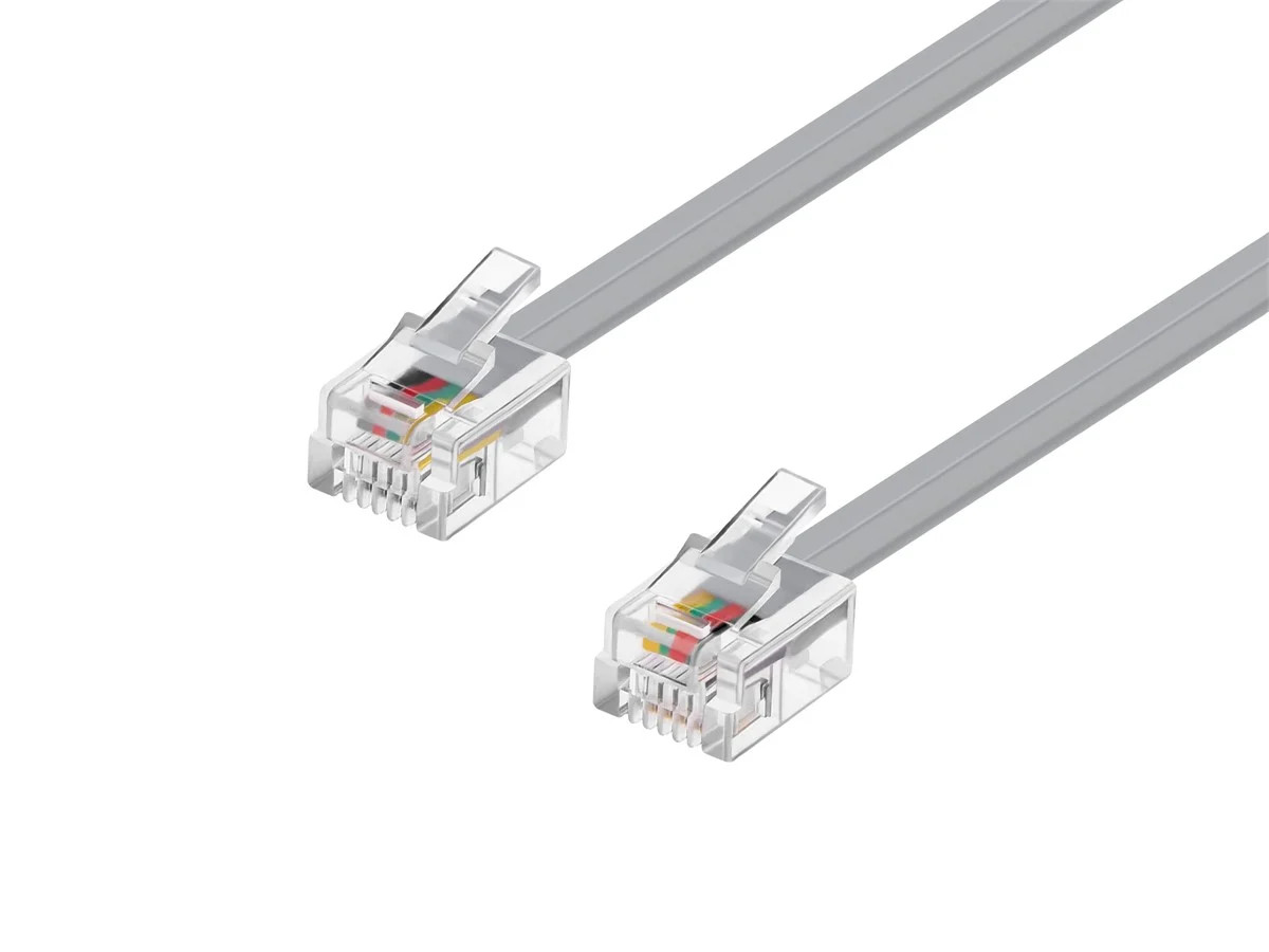 Monoprice Phone Cable, RJ11 (6P4C), Reverse for Voice - 7ft