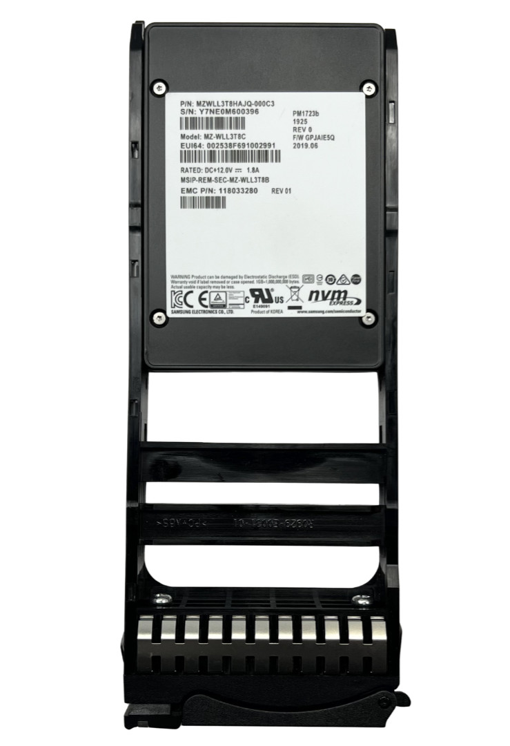 EMC 3.84TB NVMe U.2 G3 x4 2.5" SSD Samsung MZ-WLL3T8C PM1723b 118033280 (63-68%)