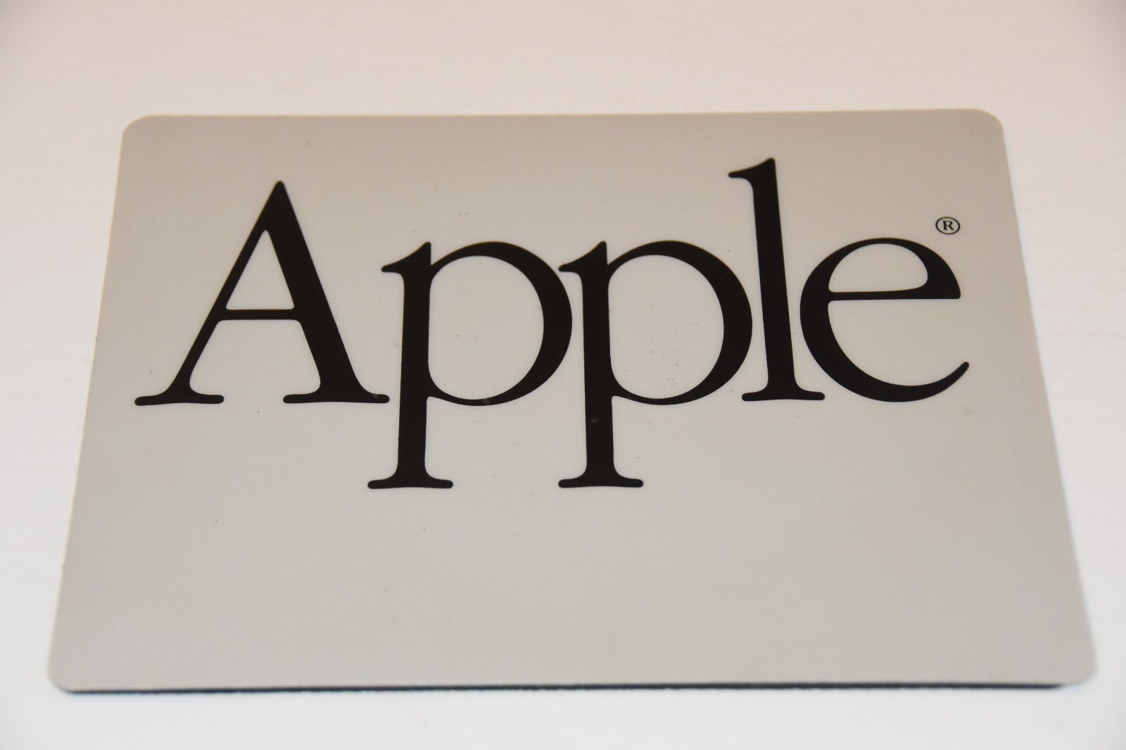 Vintage Rectangular Script Apple Logo Mouse Pad 7" x 8 3/4" b