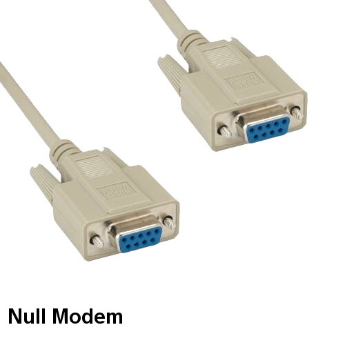KNTK 6ft Null Modem DB9 to DB9 Serial Cable Female to Female RS-232 Cross Wire