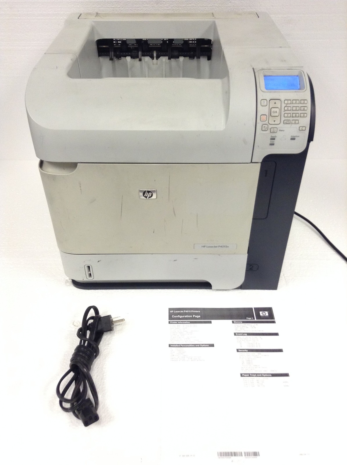 HP LaserJet P4015N Monochrome Laser Printer 128MB w/ J7972G Card, No Toner