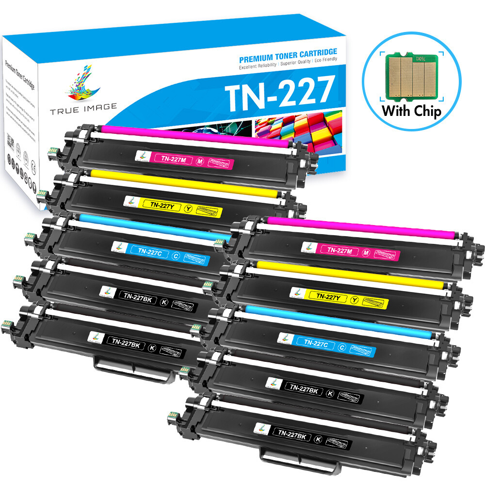 10x TN227 BK/C/M/Y Color Toner Set for Brother TN223 HL-L3210CW HL-L3230CDW