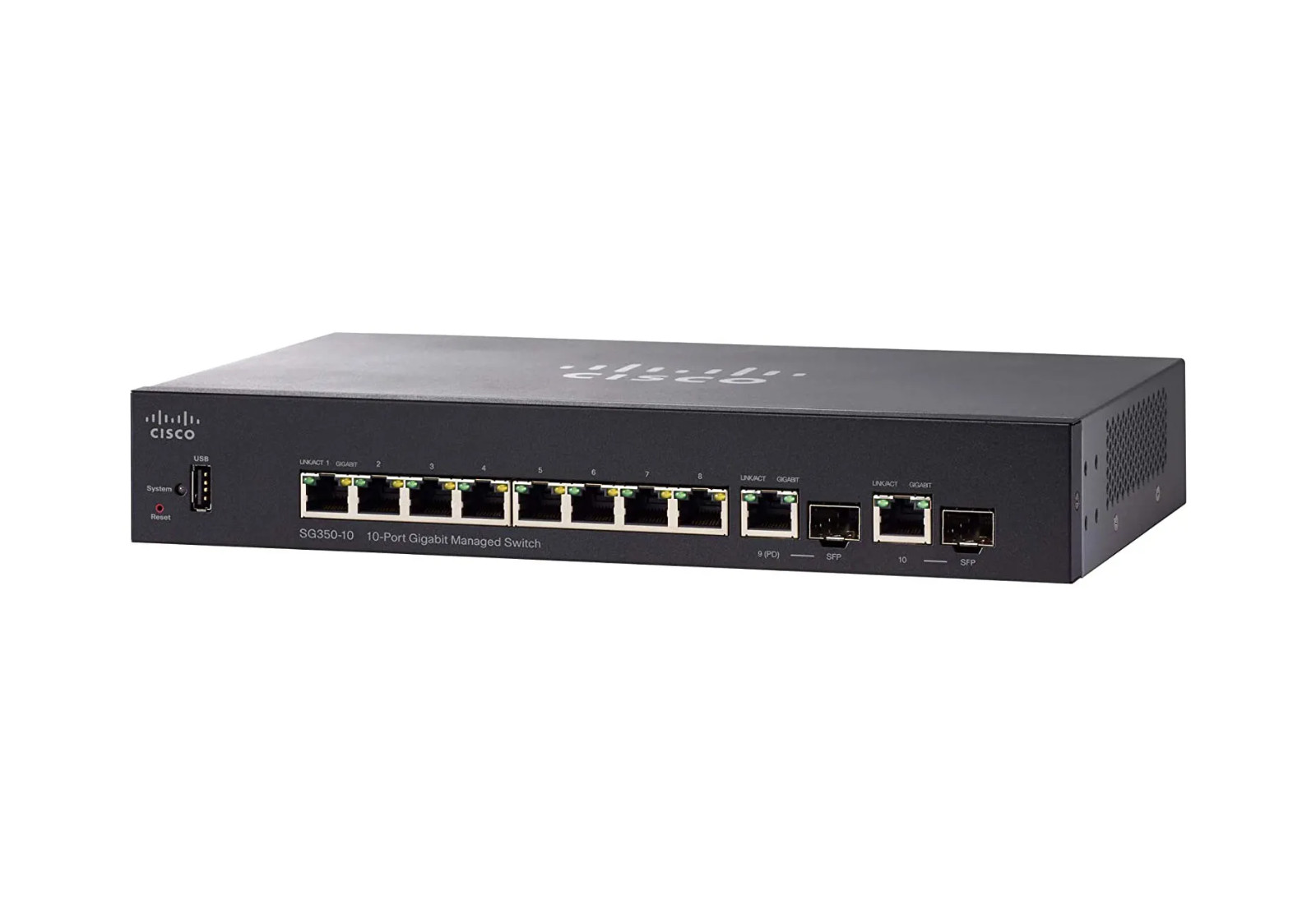 Cisco SG350-10 10-Port Gigabit Managed Switch SG350-10-K9-NA / New