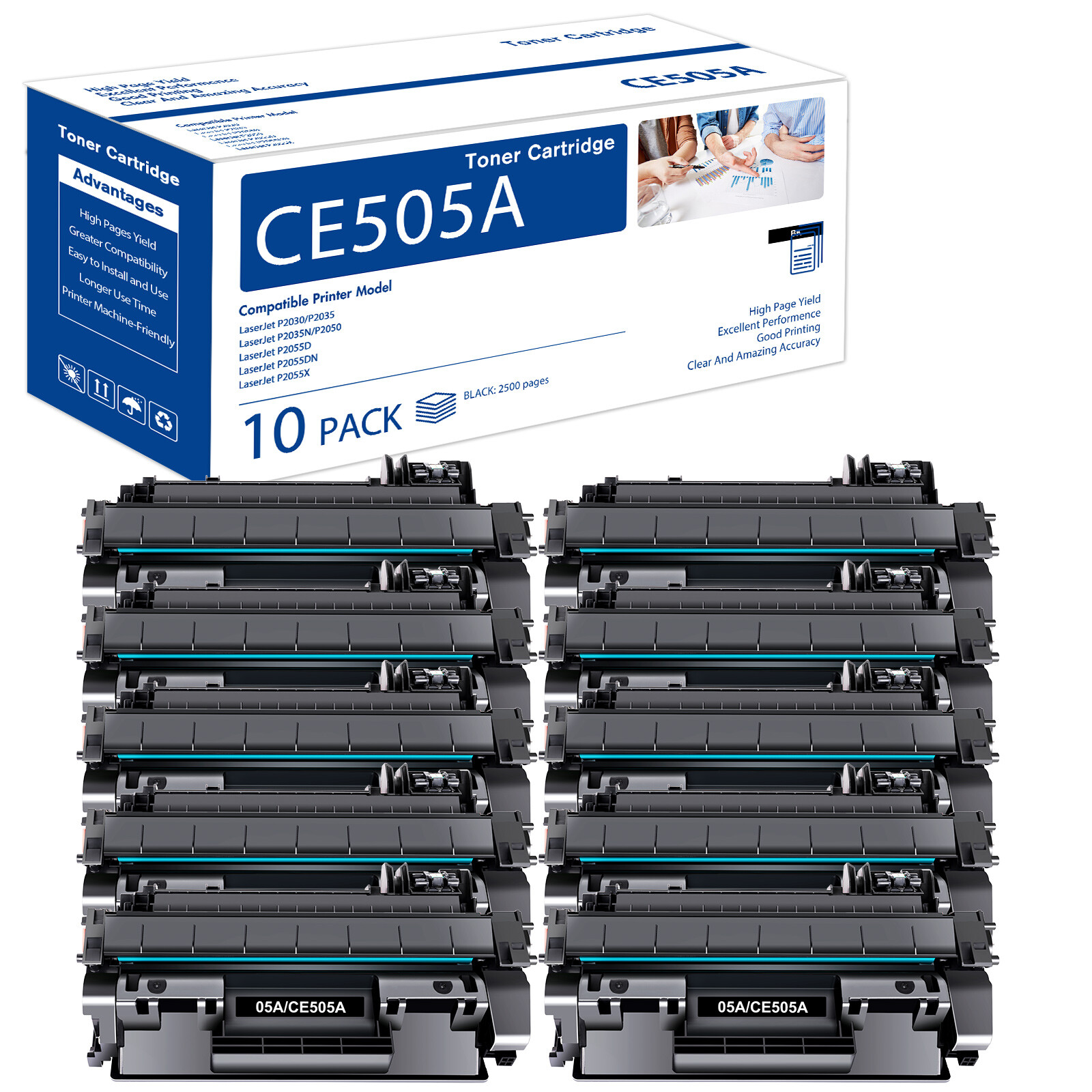 High Quality BK 05A CE505A Toner Cartridge for HP LaserJet P2055dn P2035 P2030