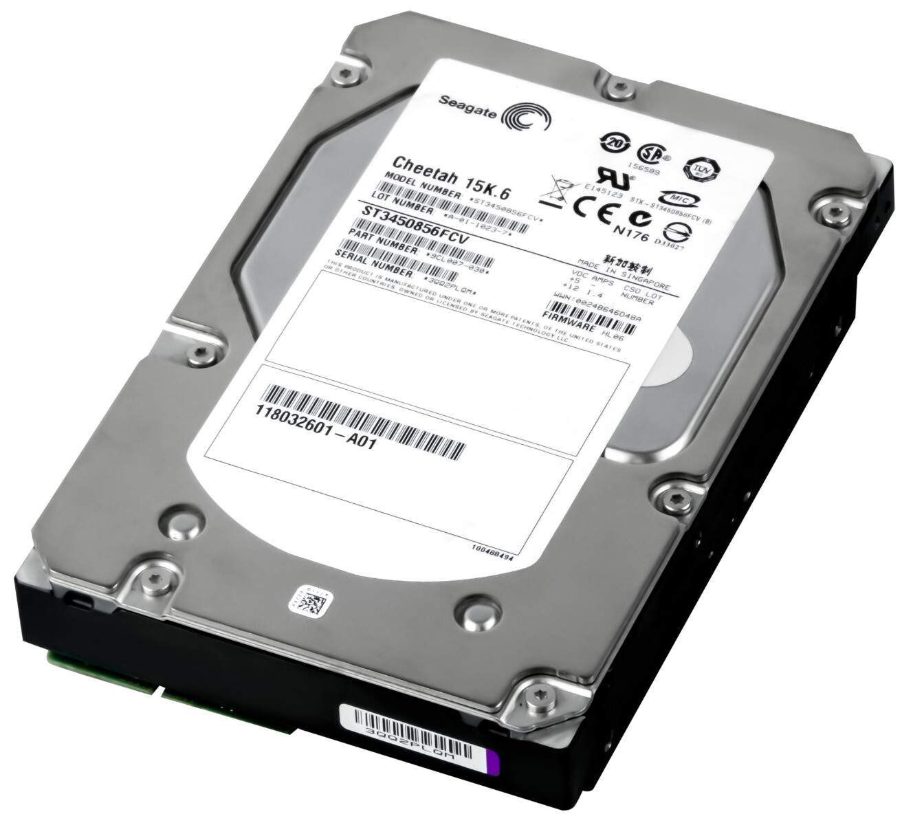 HARD DRIVE EMC 118032601-A01 ST3450856FCV 450GB 15K 8MB FC 4Gbps 3.5''