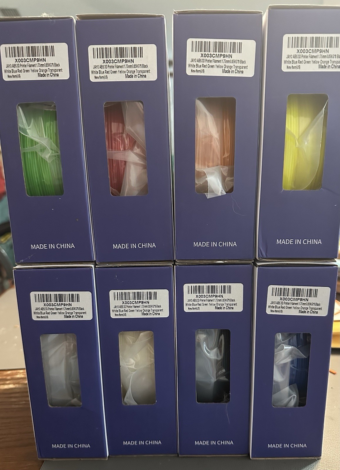 Jayo Abs Filament Multi Color 8 Pack,