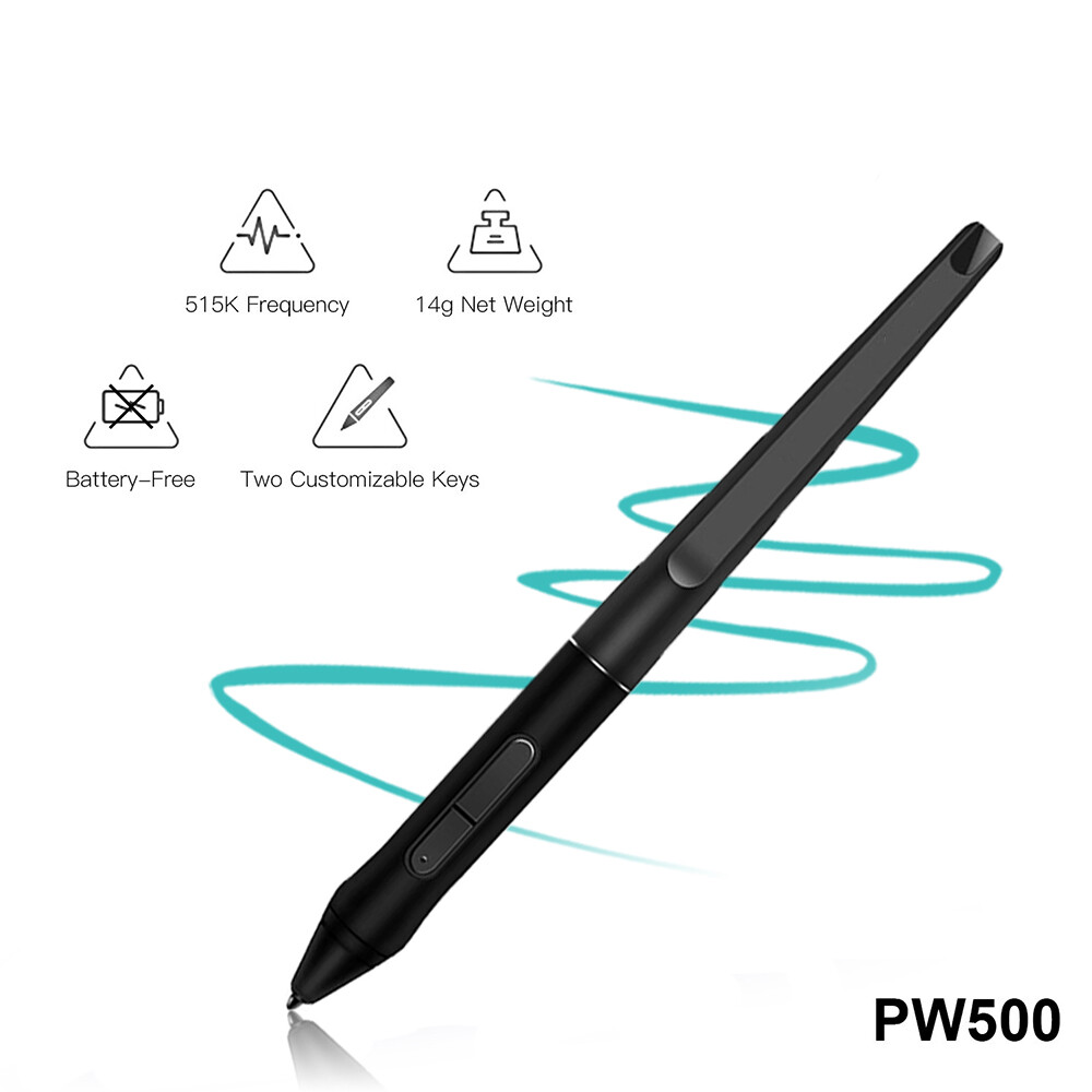 PW500 Battery-free Stylus For Huion KAMVAS Pro 22 Inspiroy Q11K V2 Q620M GT-221