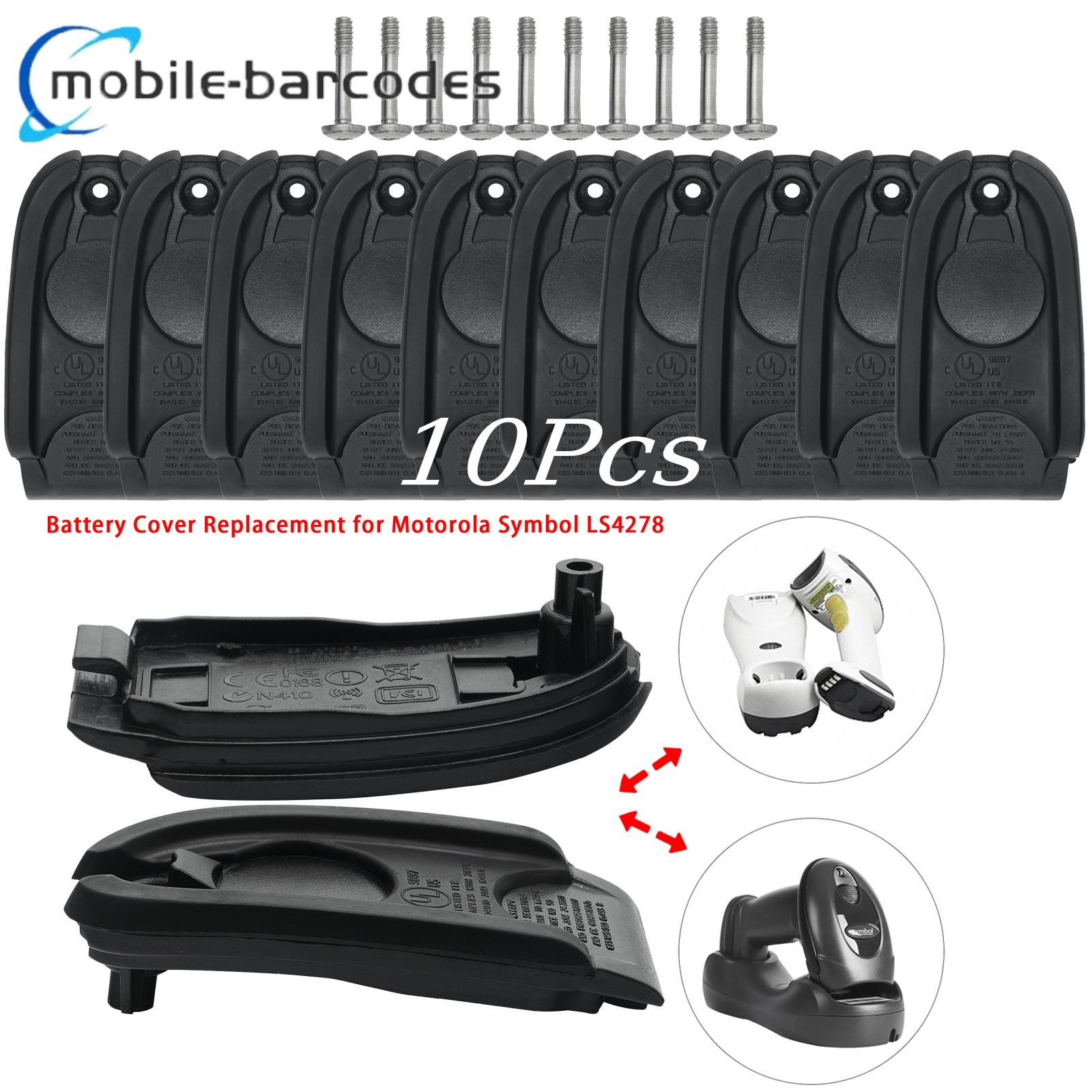 10 pcs Battery Door Base Cover w/ Screw for  Symbol LS4278 LI4278 DS6878