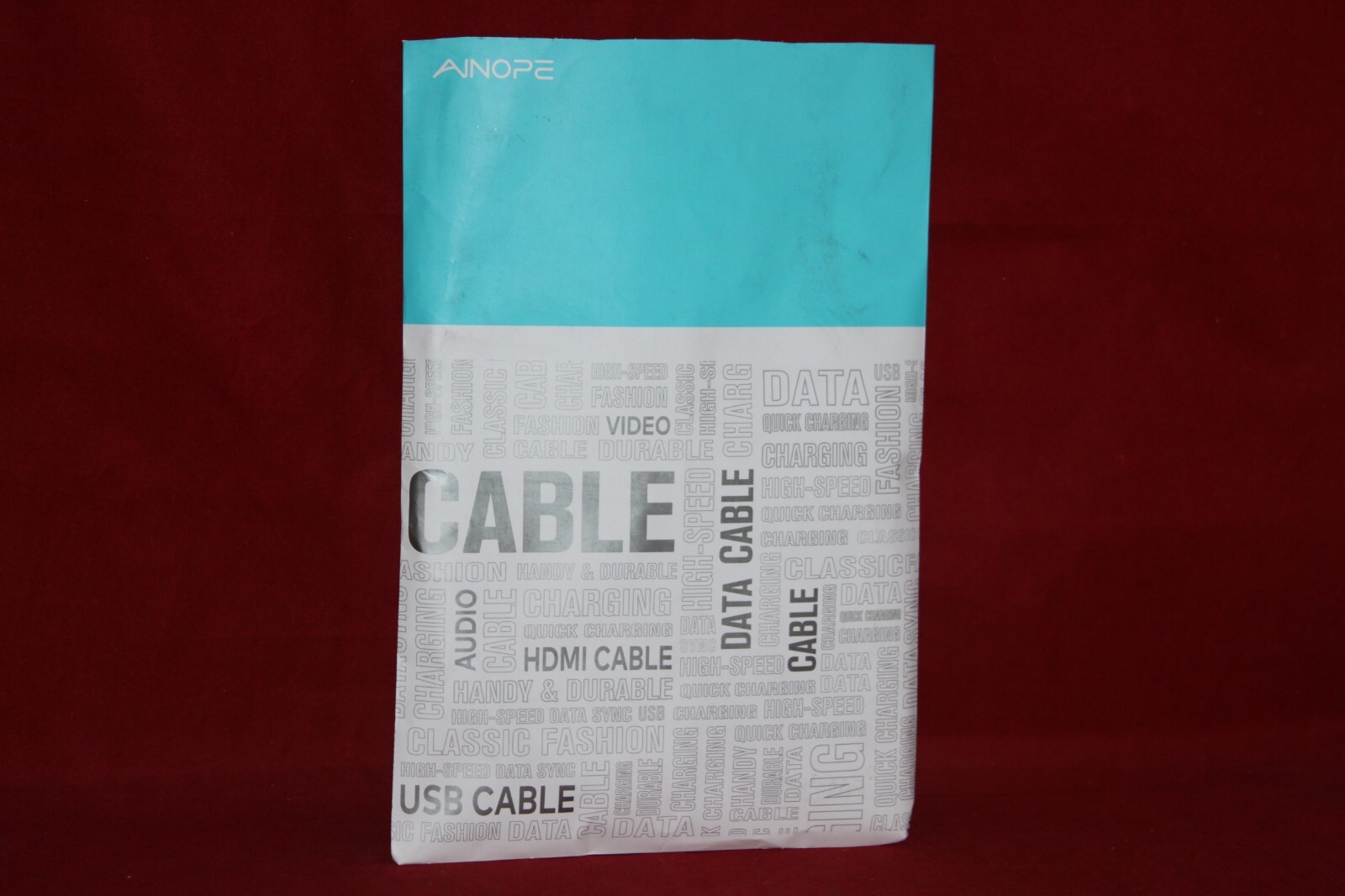 USB 3.0 Cable Male-A to Male-A, 6.6 ft., 2 Pack, Grey, Ainope, Nylon