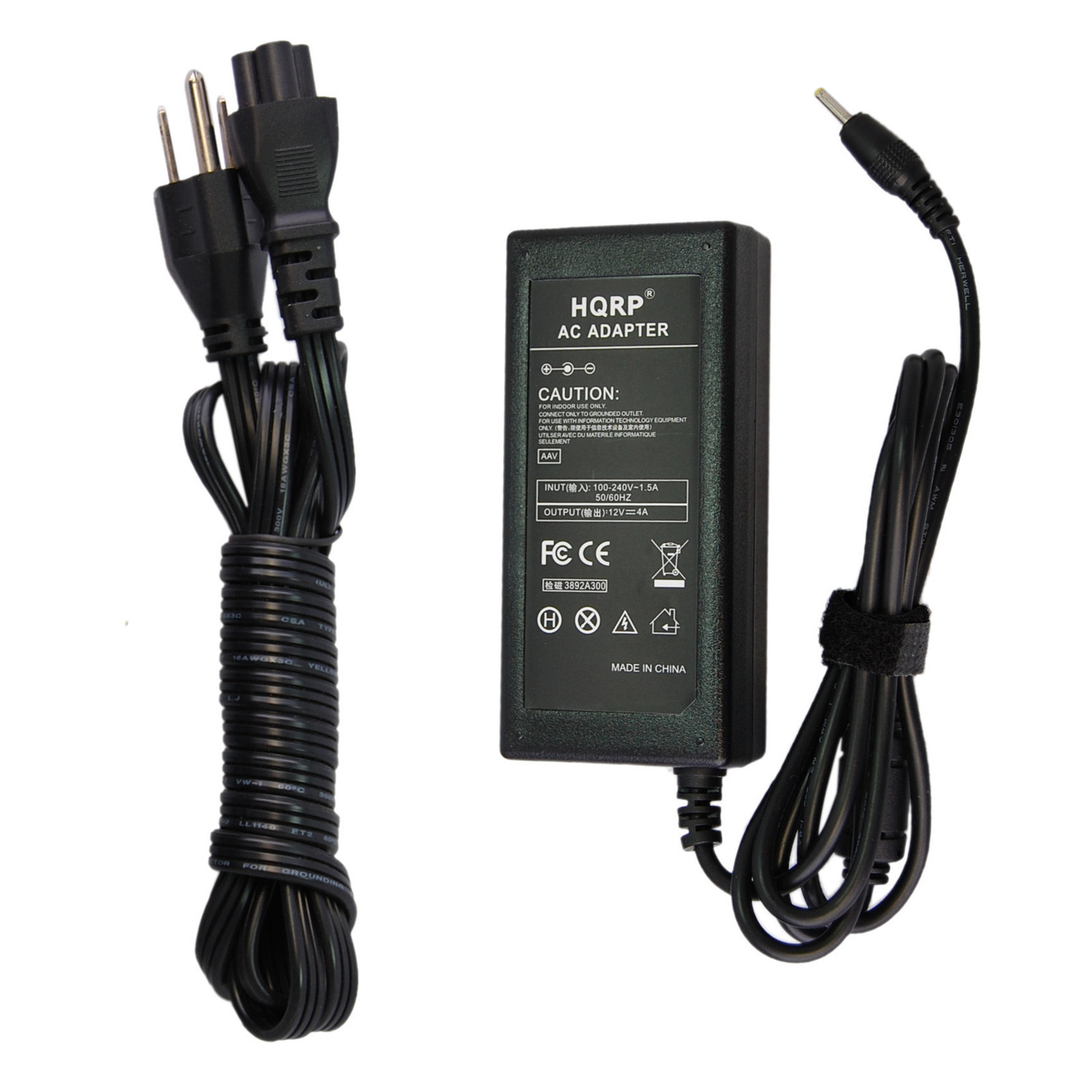 HQRP Adaptador de corriente para Samsung Chromebook XE303C12-A01, XE303C12-A01UK