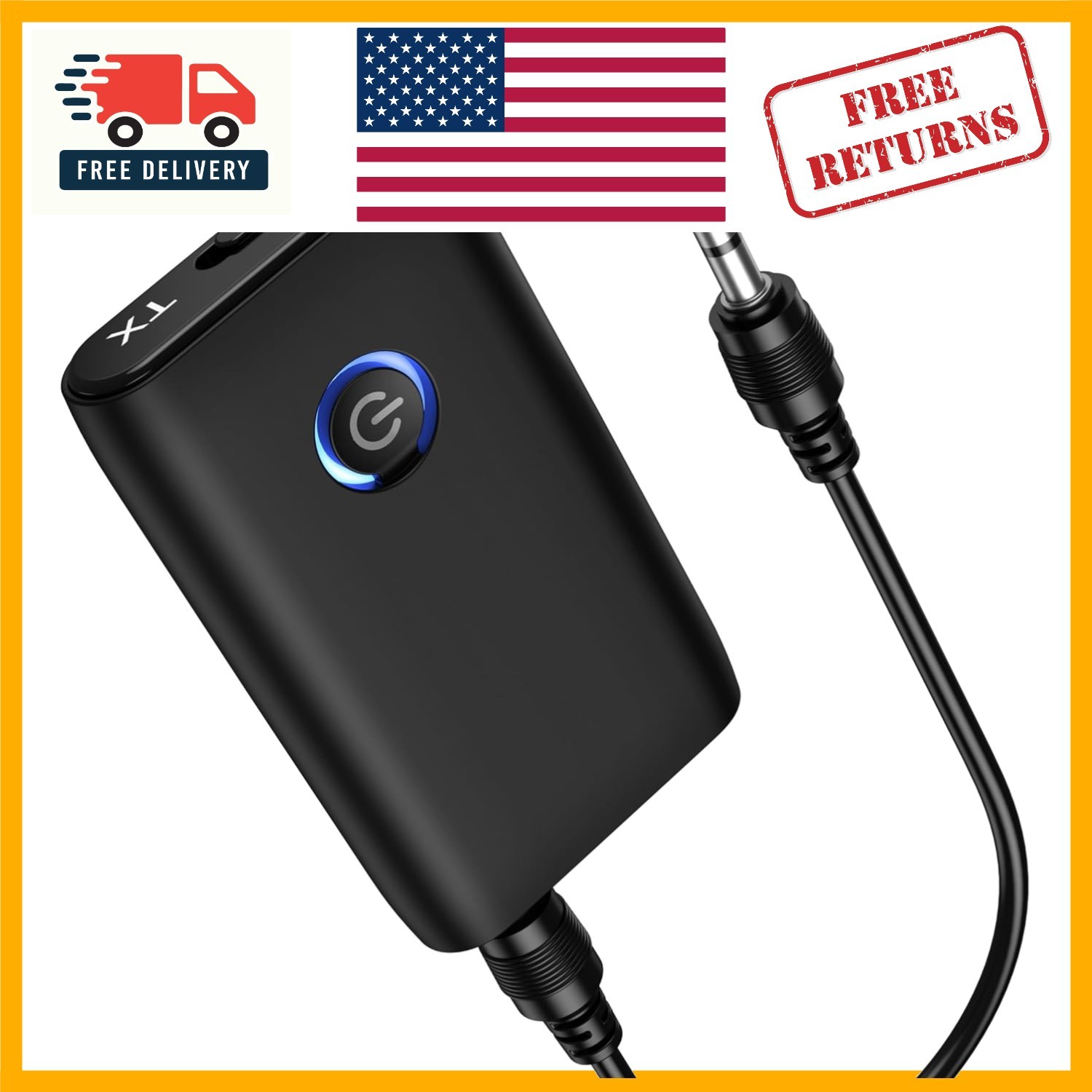 Aux Bluetooth Adapter for Car, Upgraded Bluetooth 5.3 Transmitter Receiver, P...