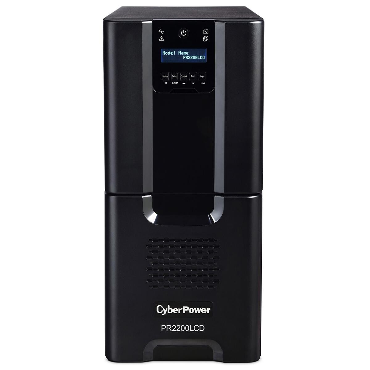 CyberPower PR2200LCD 2200 VA/1980W Smart App Sinewave Tower UPS, 8x NEMA 5-15R,