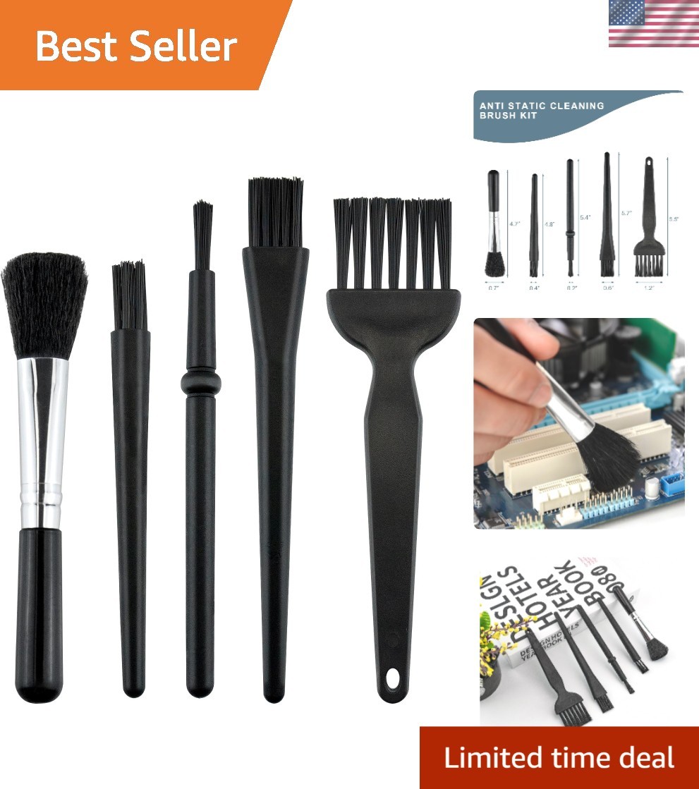 5 PCS Anti-Static Mini Keyboard Brushes for Efficient Electronics Cleaning