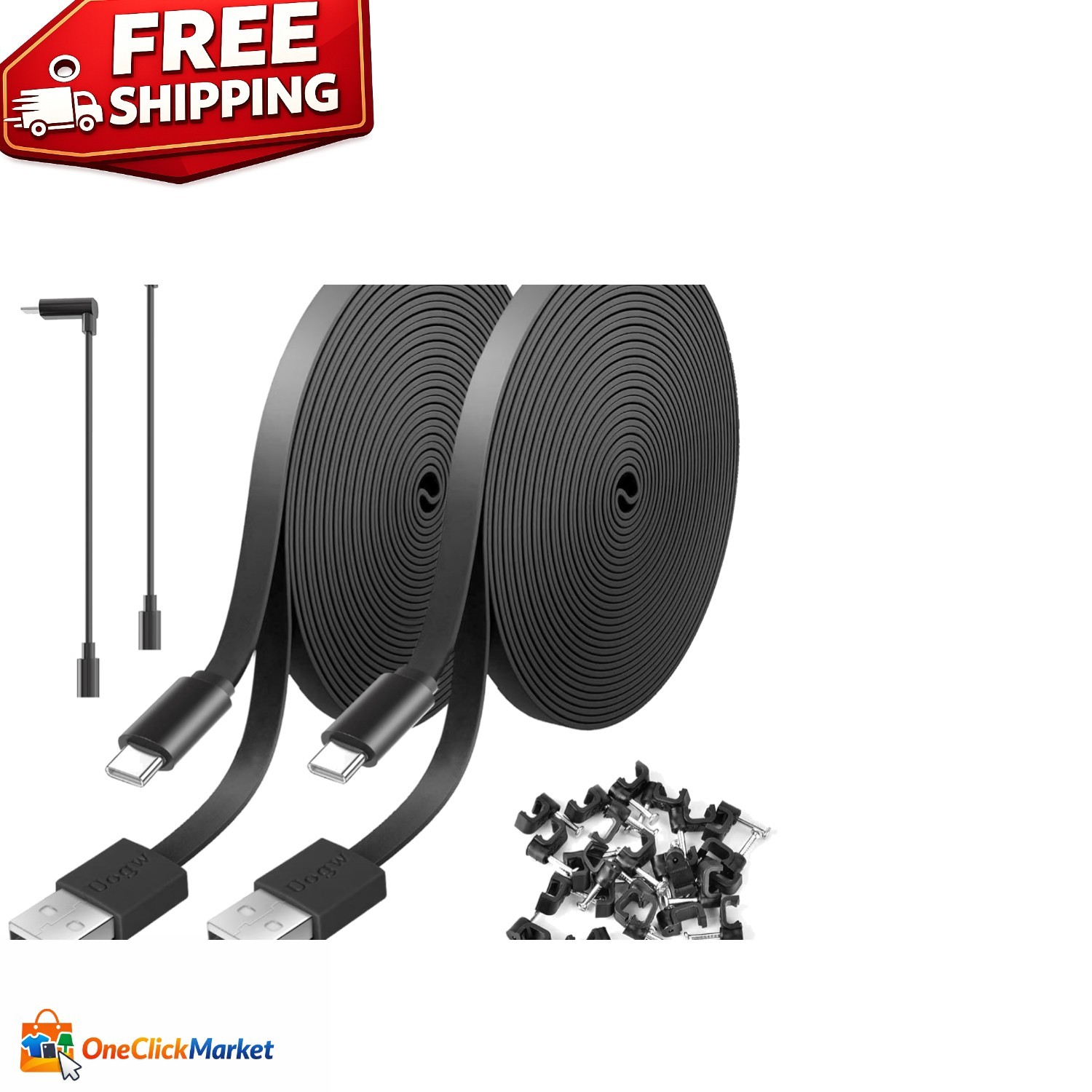 Versatile 10FT Extension Cable for Wyze Cam, Blink, and Eufy - 2 Packs Included