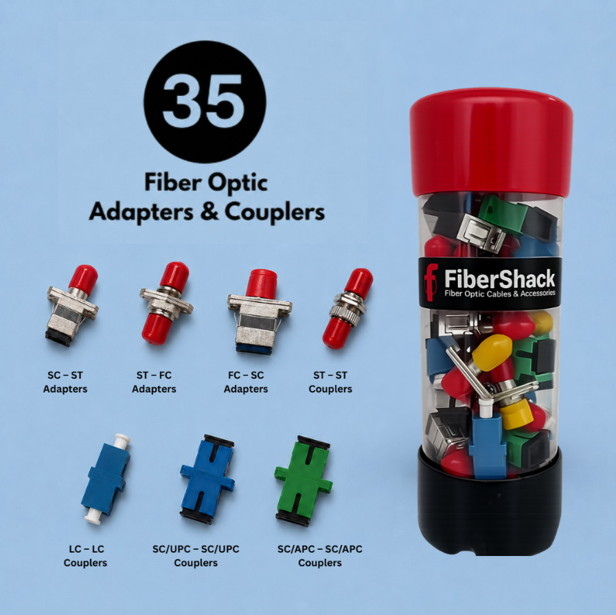 Combo Fiber Adapter & Coupler Kit Tube