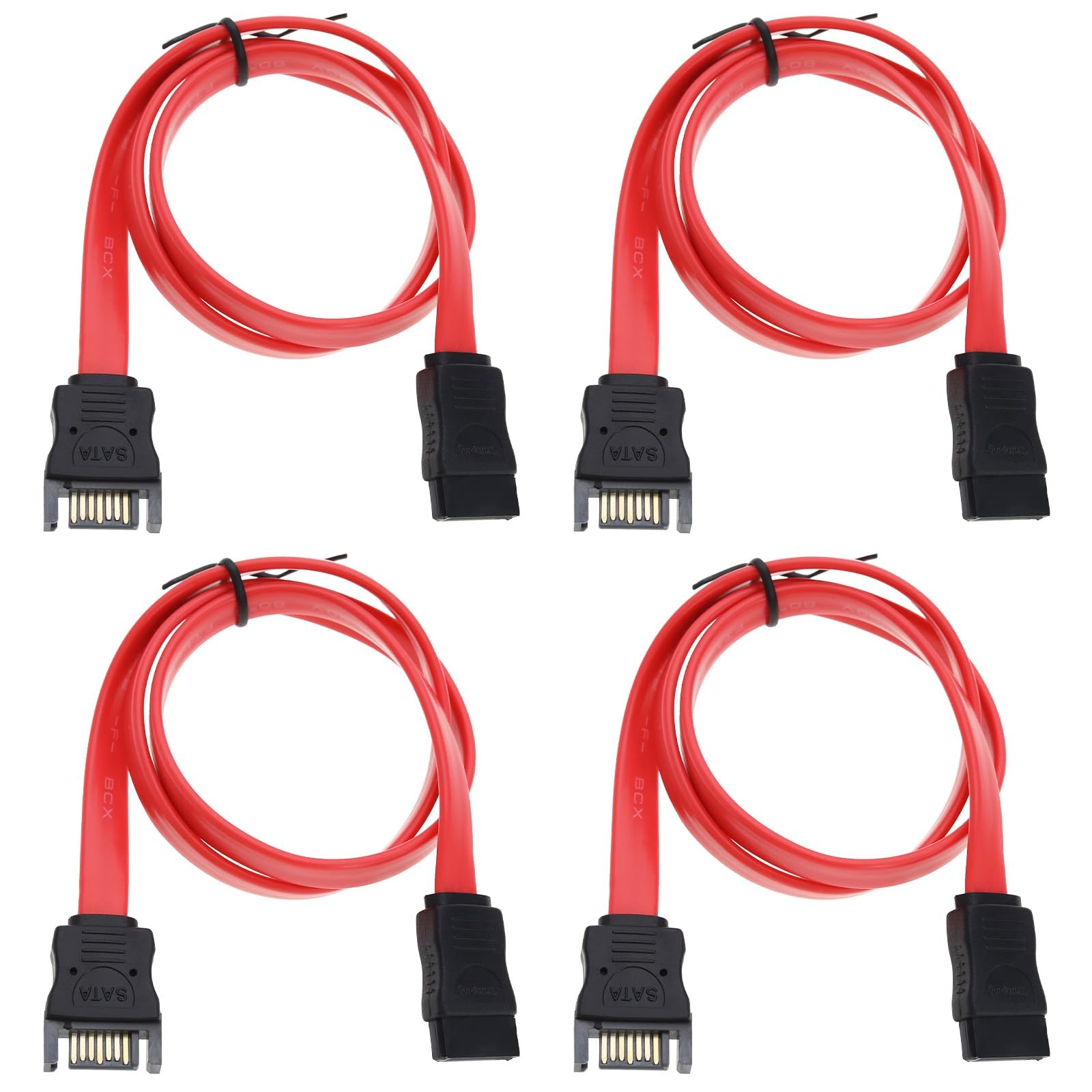 4pcs 50cm SATA Extension Cable - 7-pin Internal Male to Female Extension Cabl...