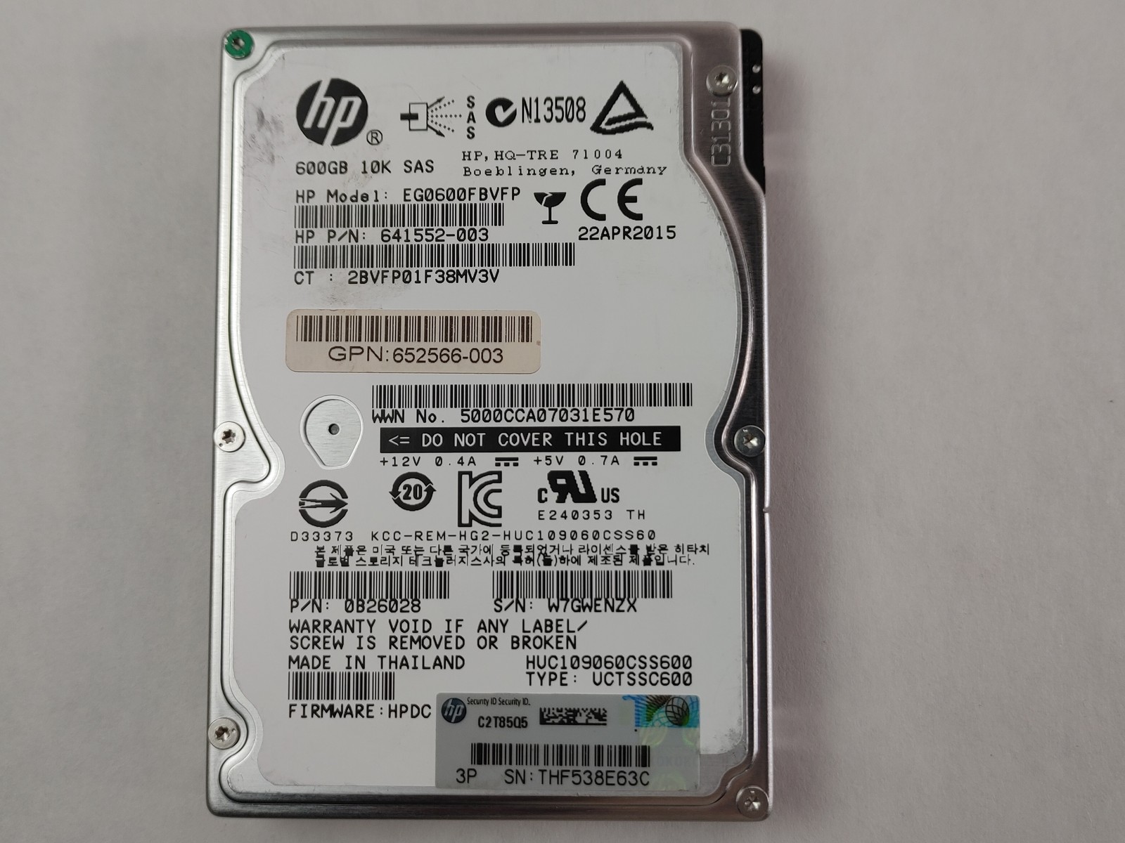 Hitachi HP HUC109060CSS600 600 GB SAS 2 2.5 in Enterprise Drive