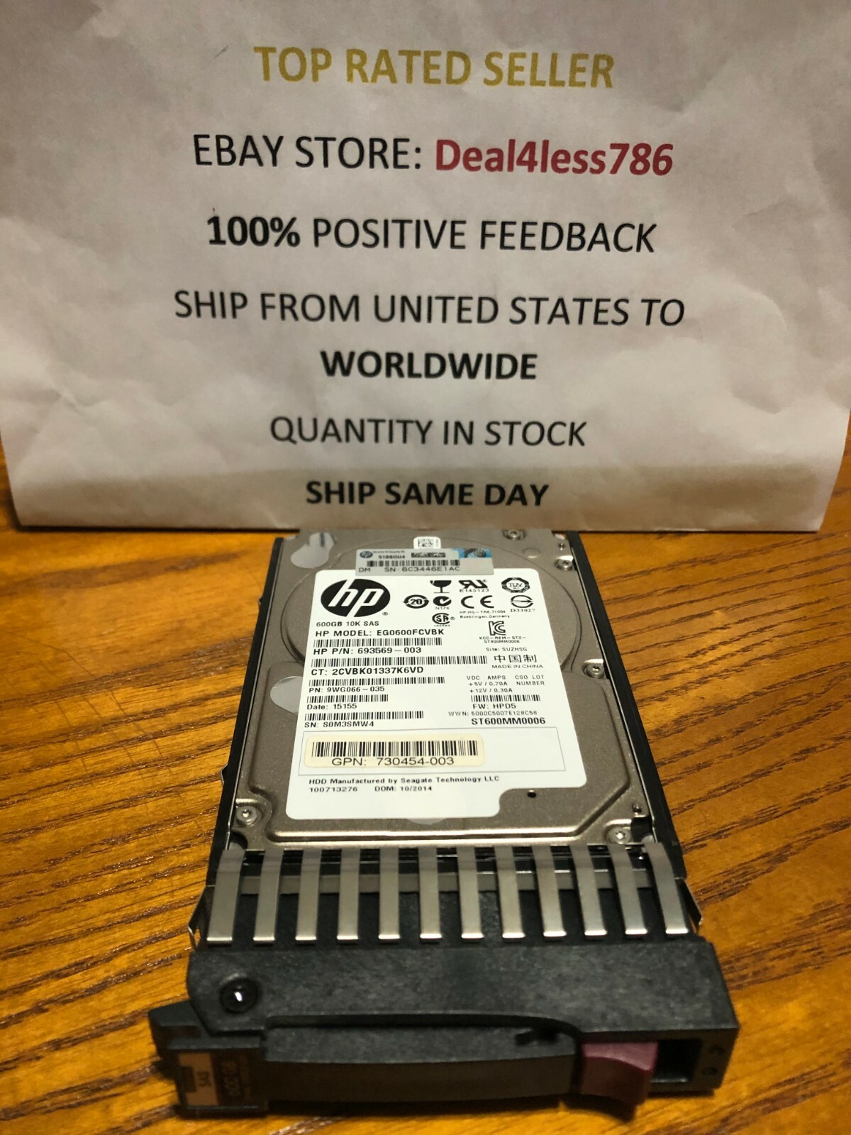 C8S58A/730702-001/EG0600FBVFP/730454-003-HP 600GB 6G SAS 10K 2.5-INCH DP MSA