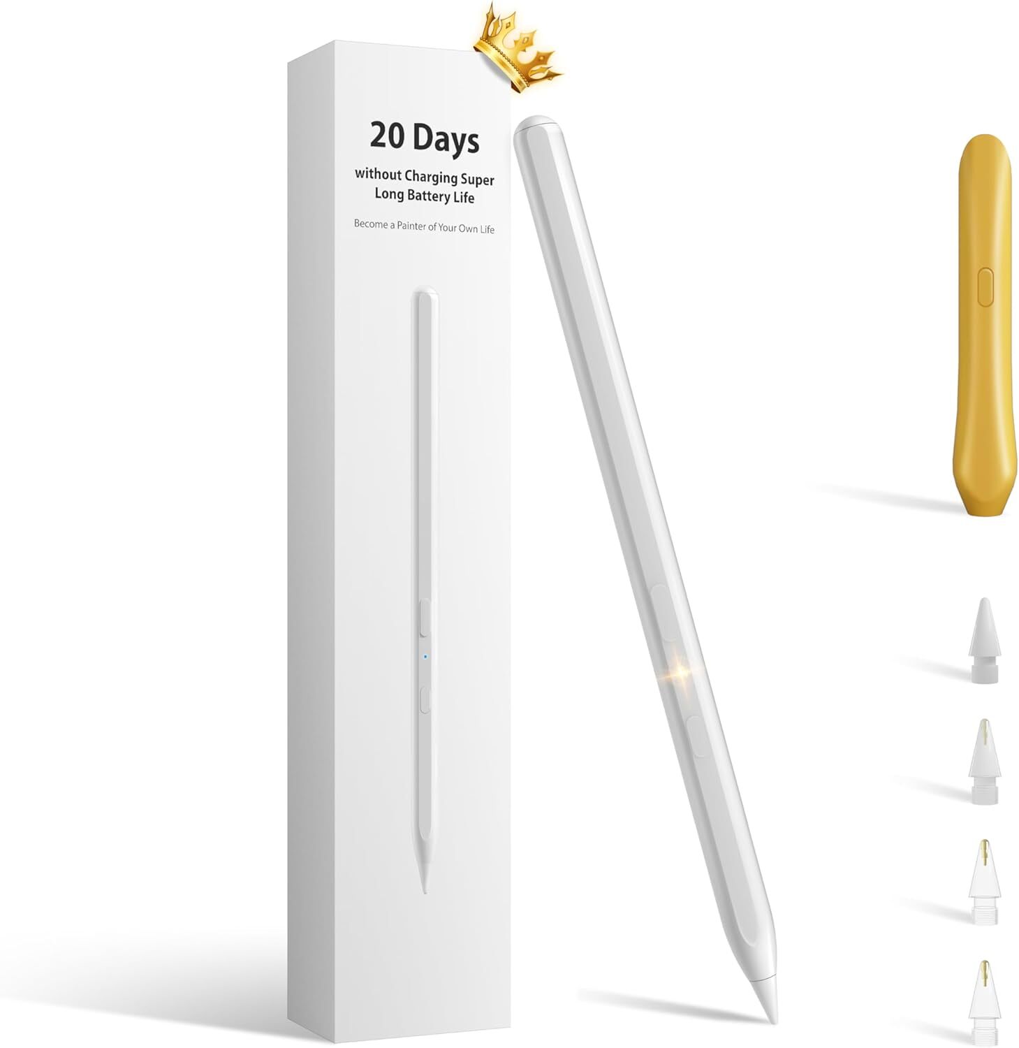 Stylus Pen Compatible With iPad,5X Battery Life Pad Pencil, 35 Hours Lasting