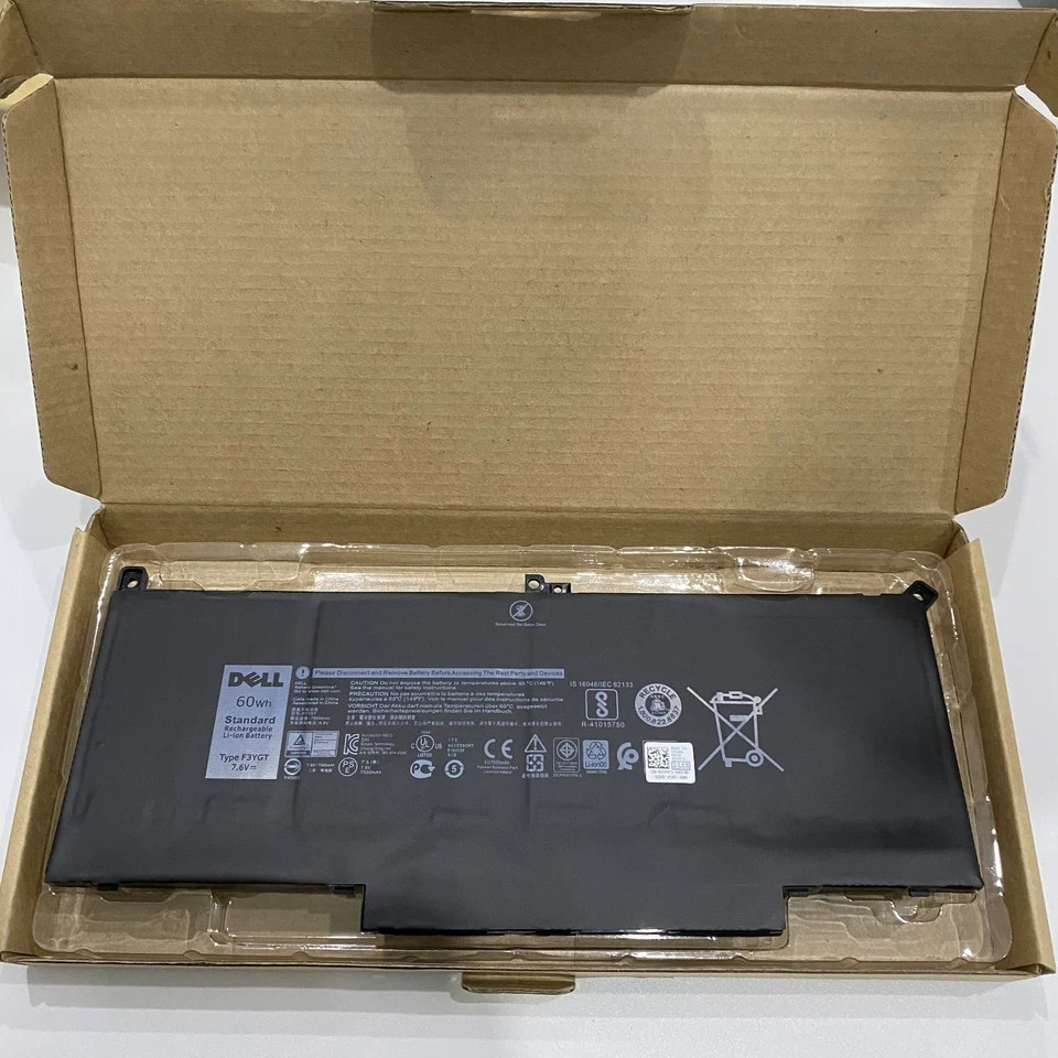 60Wh F3YGT Battery Genuine Dell Latitude 7280 7480 7380 7290 7490 7390 New