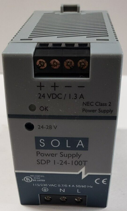 Emerson SDP 1-24-100T Power Supply Sola Class 1, Zone 2 24VDC/1.3A