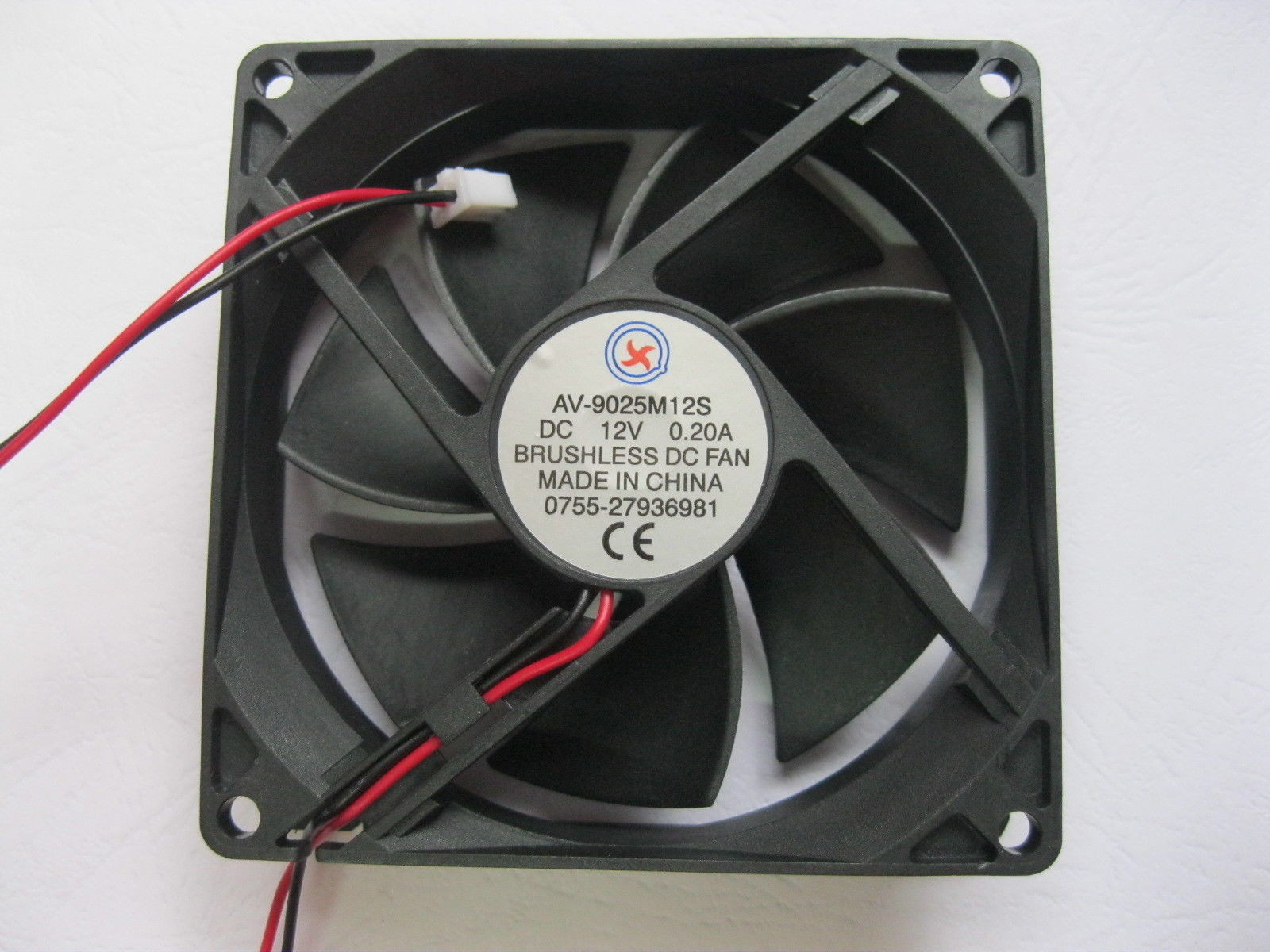 4 pcs Brushless DC Cooling Fan 7 Blade 12V 9025S 92x92x25mm 2Wire Sleeve Bearing