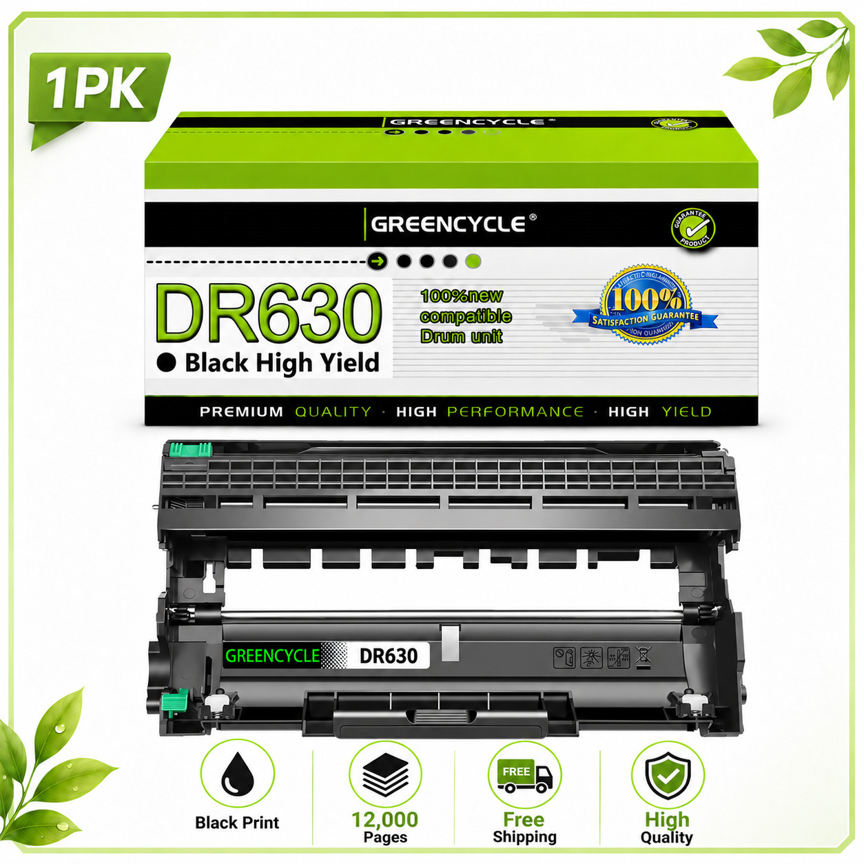 NEW 1PK Black DR630 Drum Unit for Brother MFC-L2680W MFC-L2685DW MFC-L2700DW