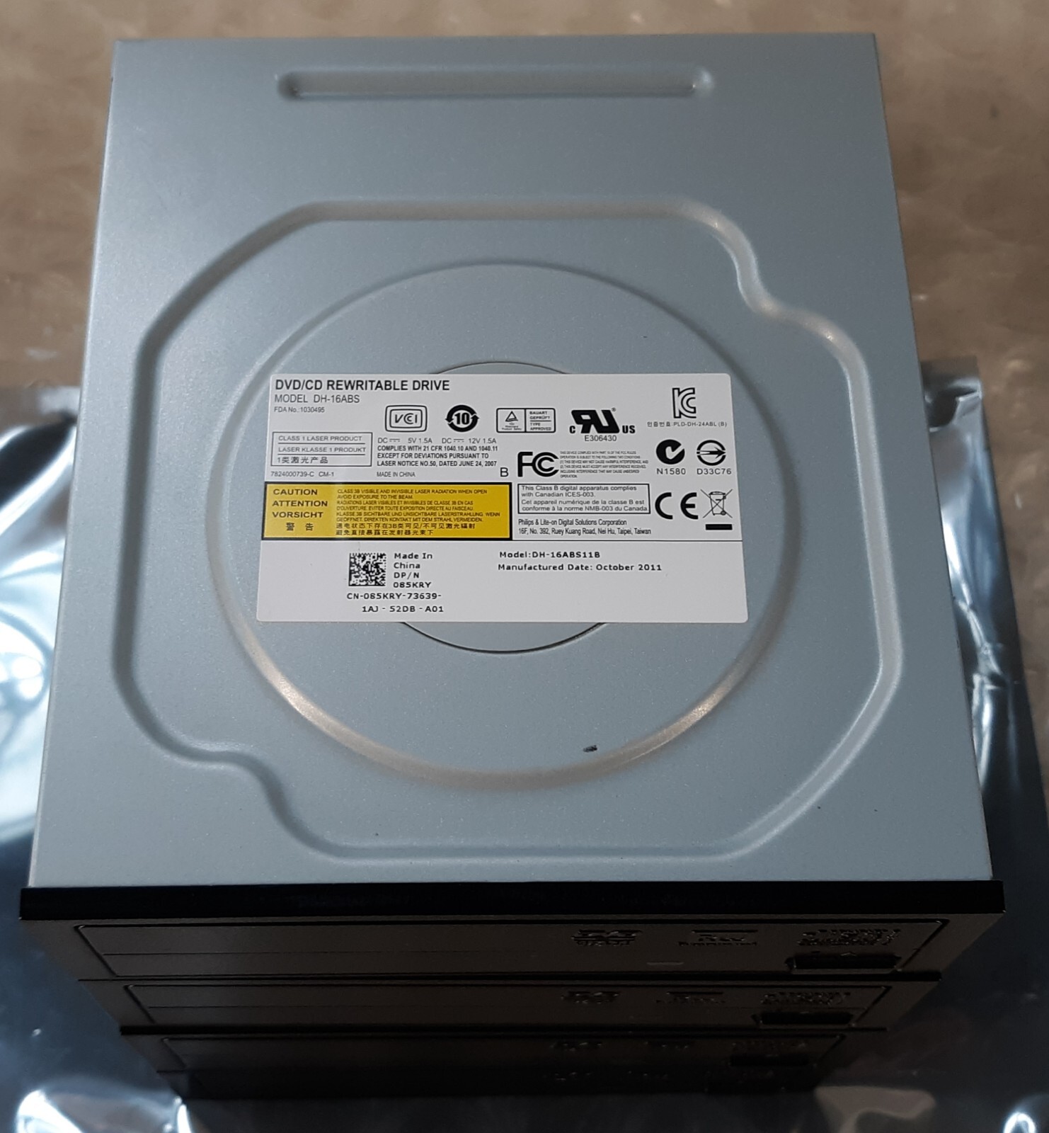 Lot of 4 Philips Dell DH-16ABS 085KRY DVD/CD Rewritable Drive