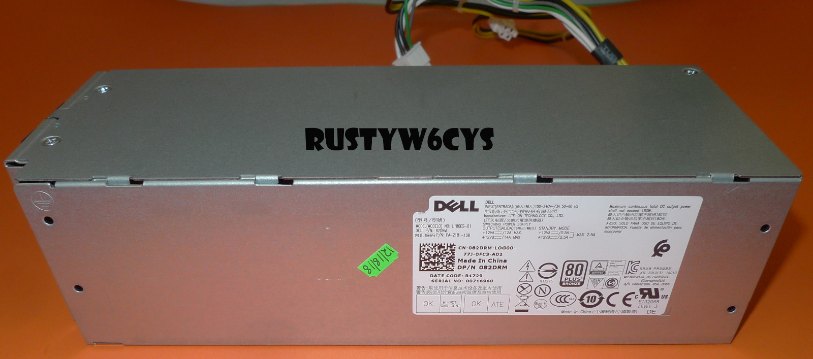 OEM Dell Optiplex 3050 5050 7050 SFF 180W Switching Power Supply L180ES-01 82DRM