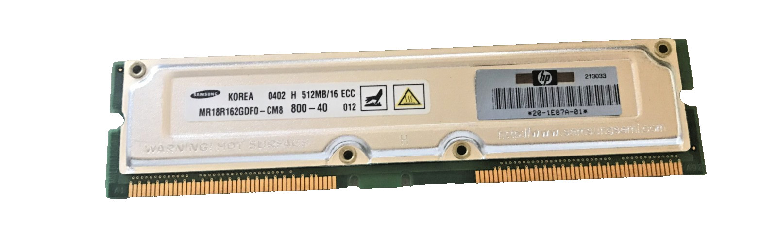 HP SAMSUNG 512MB 16ECC Alphaserver Memory ES4720-1E87A-01, MR18R162GDF0-CM8