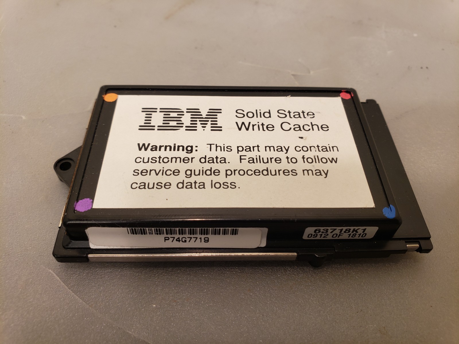 Vintage Rare IBM Solid State Write Cache PCMCIA Module SSD 63718K1