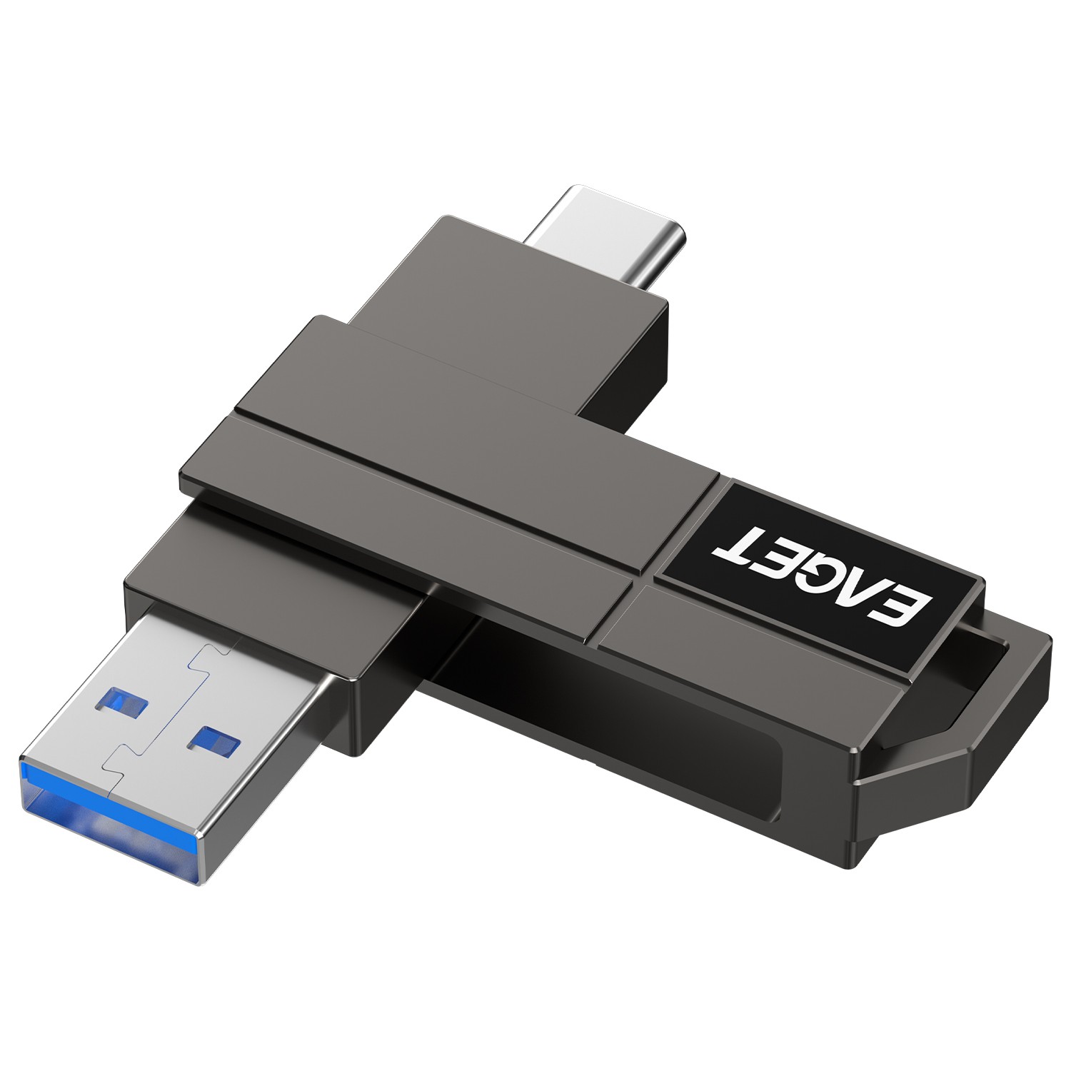 EAGET 256GB Dual USB C Flash Drive 2 in 1 Type C USB A Thumb Drive Data Storage