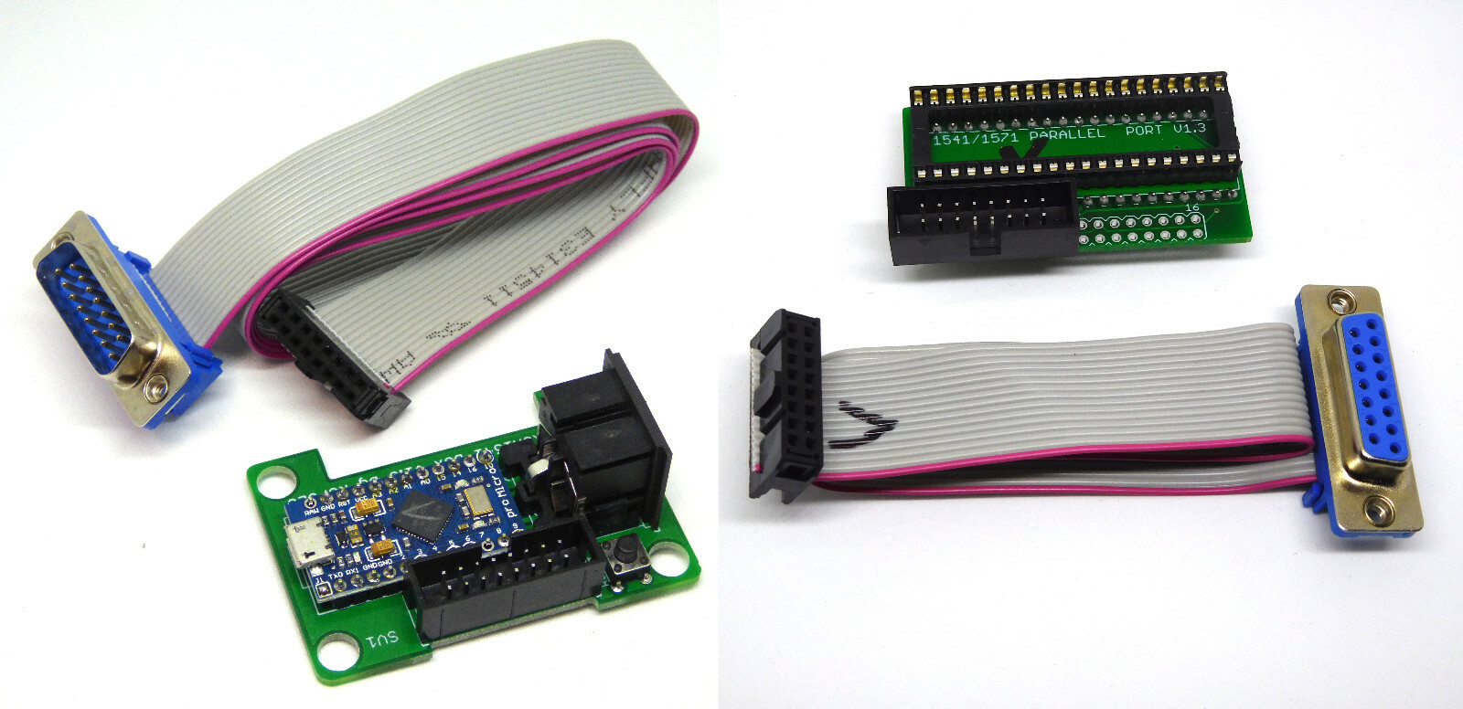 New XUM1541 PC, Mac USB to COMMODORE Drive + 1541 Parallel Port Mod
