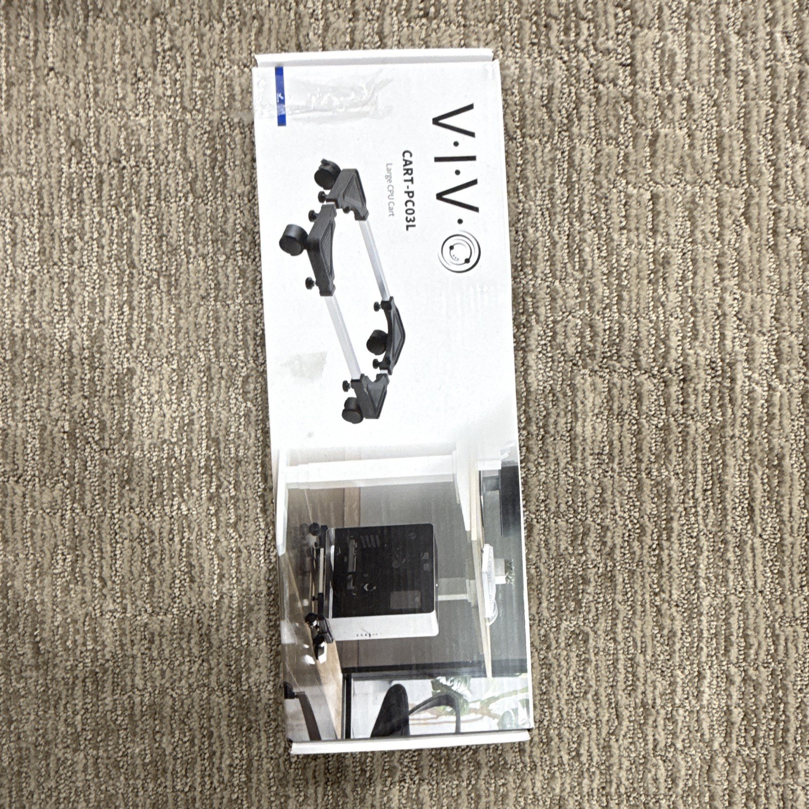VIVO CART-PC03L Laptop Cart Stand, Black/Silver, Universal Compatible