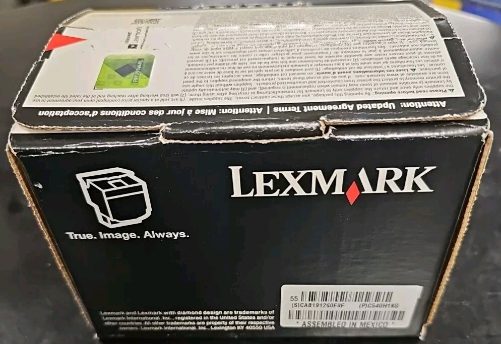 Lot Of 2 GENUINE LEXMARK C540H1KG BLACK HIGH YIELD TONER CARTRIDGE