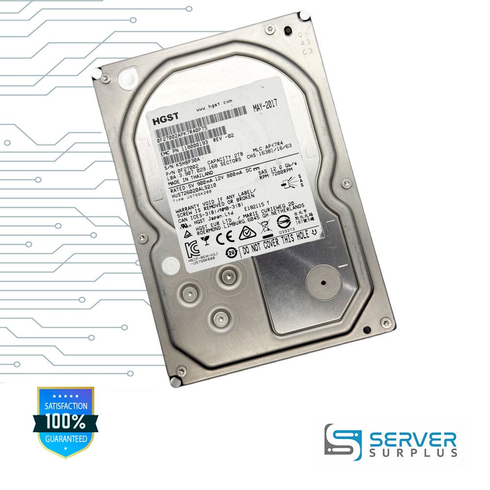 HGST HUS726020ALS210 2TB SAS 12Gb/s 3.5 in Enterprise HDD | 0F27002