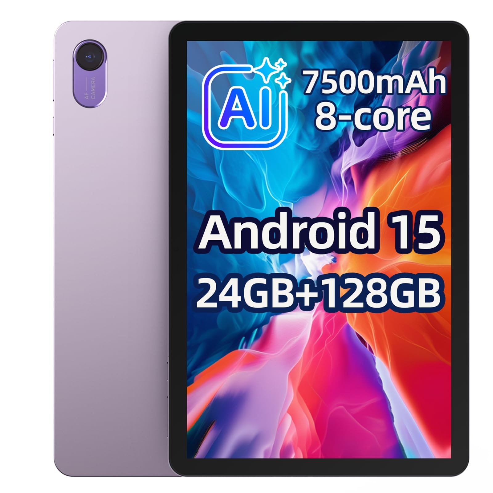 2025 AI-Powered 10 Inch Android 15 Tablet – 24(8+16) GB RAM+128GB ROM, Upgrad...