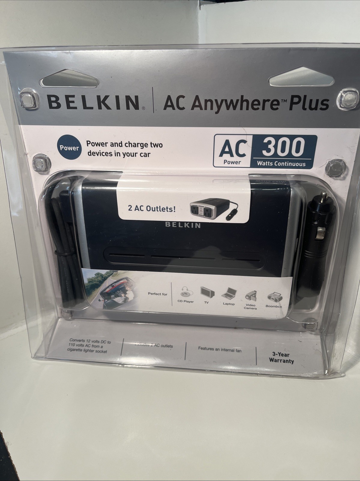 Belkin F5C400-300W AC Anywhere DC/AC Portable Power Converter - BX2 - New