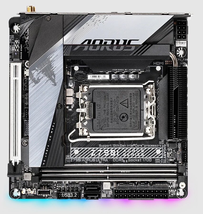 For GIGABYTE Z790I AORUS ULTRA Motherboard LGA 1700 Intel Mini-ITX with DDR5