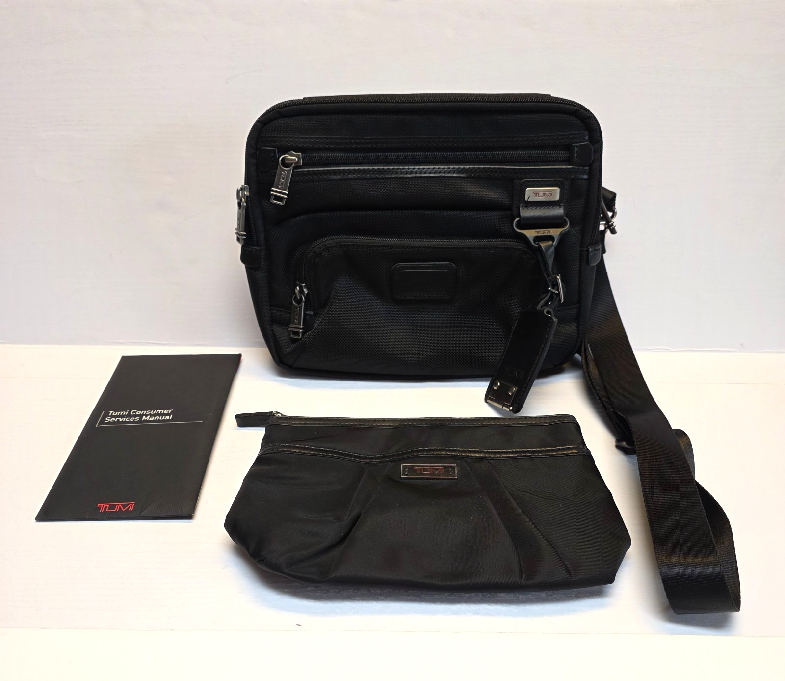 Tumi Messenger Bag Alpha Buckley Day Bag and Tumi Alpha Accessory Pouch 2011