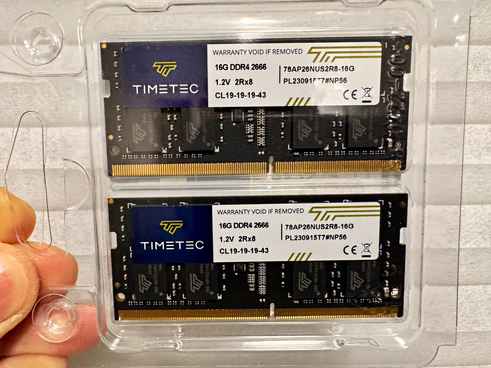 Timetec 32GB (2x16GB) DDR4-2666 PC4-21300 260-Pin SO-DIMM Non-ECC