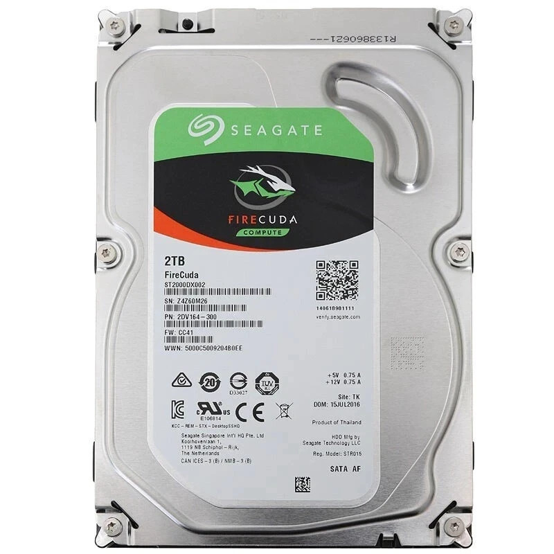 Seagate ST2000DX002 2TB Solid State Hybrid Drive for Desktop 7200rpm SATA OEM