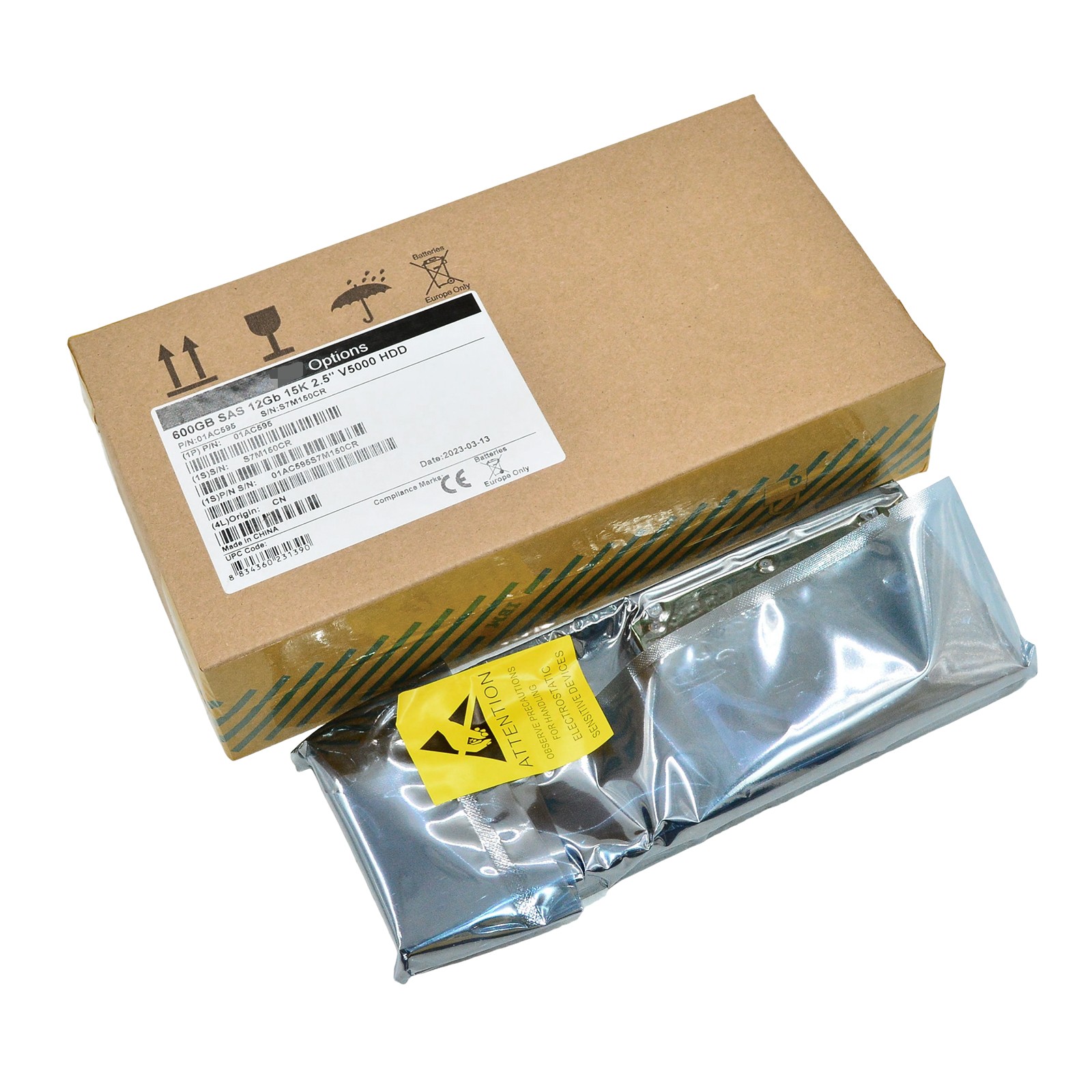 01AC595 01EJ012 01EJ014 IBM 600GB 15000RPM 12Gbps 2.5" SAS Hard Drive For V5000
