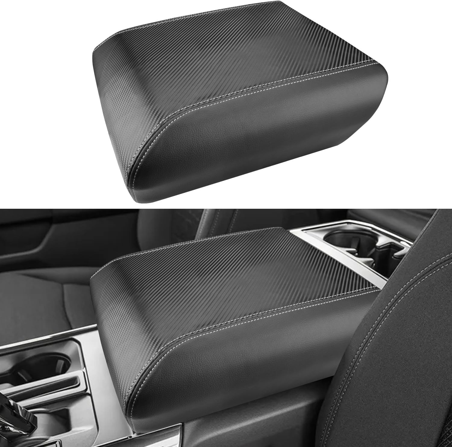 INTGET Car Center Console Armrest Cover for 2025 2024 Ford F150 Accessories Inte