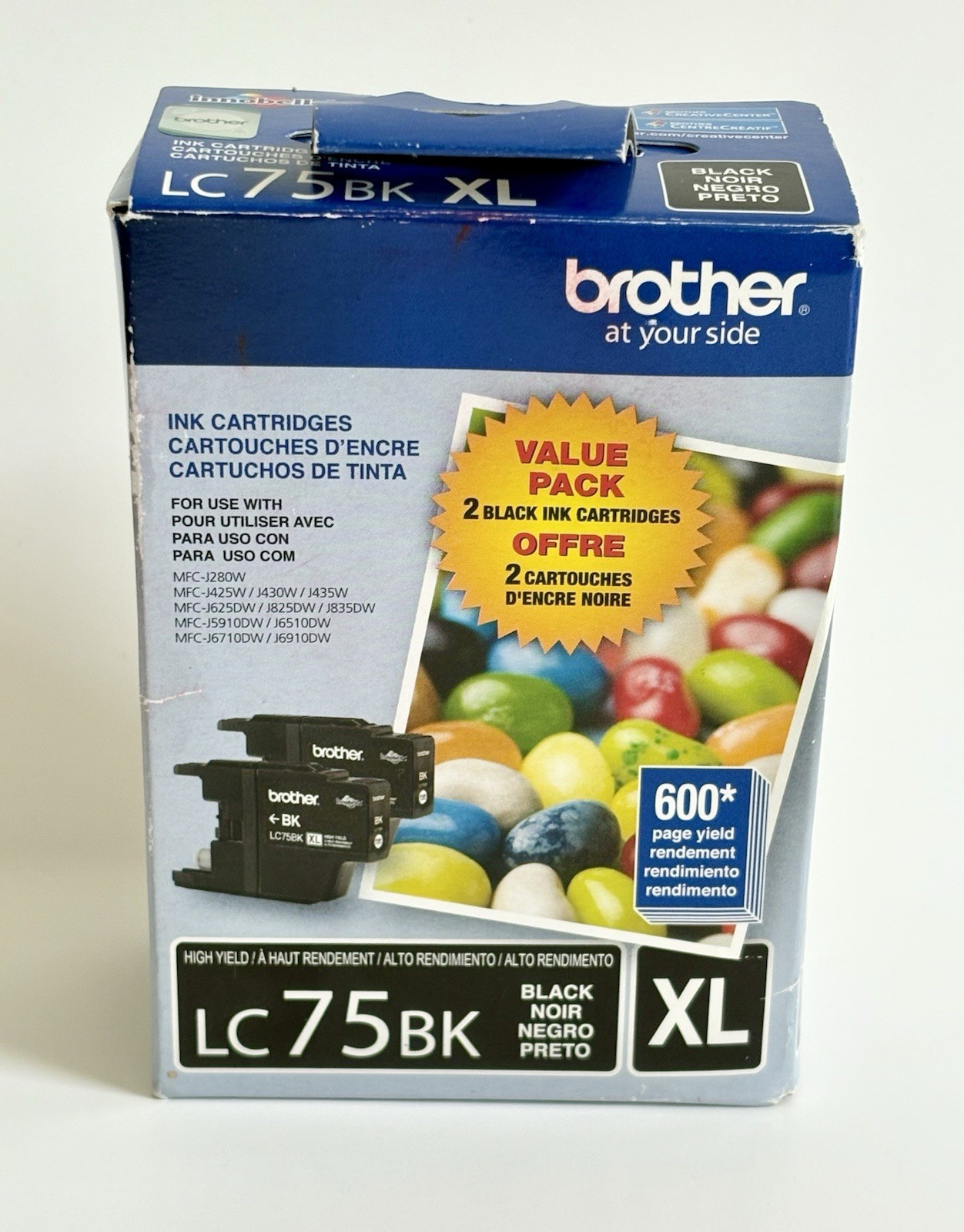 Genuine Brother LC75BK XL High Yield Black Ink Cartridge – New Sealed (EXP 2015)